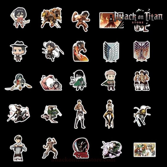 100Pcs/pack Attack On Titan Stickers Diy Graffiti Waterproof