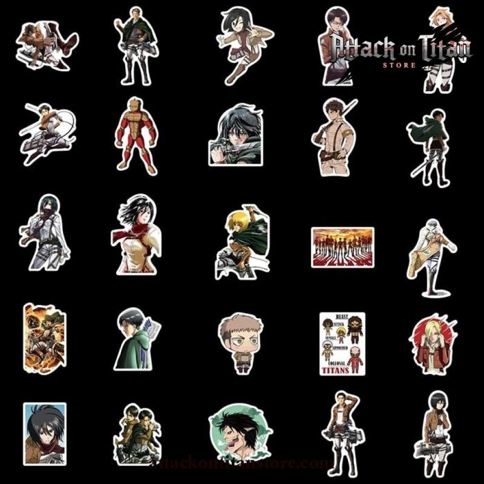 100Pcs/pack Attack On Titan Stickers Diy Graffiti Waterproof