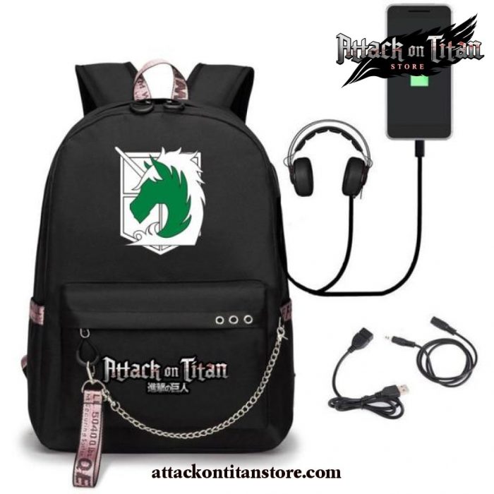 2021 Attack On Titan Backpack Cosplay Green / One Size Other