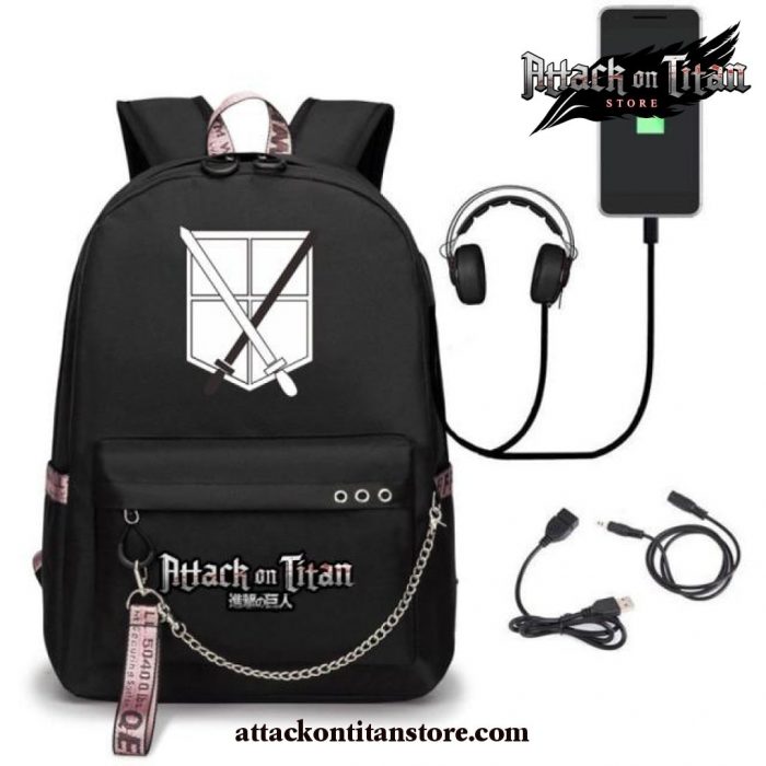 2021 Attack On Titan Backpack Cosplay Ivory / One Size Other