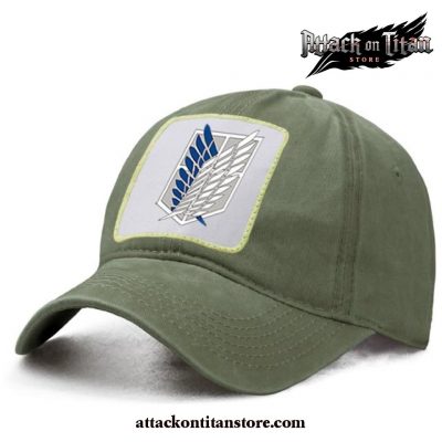 2021 Attack On Titan Baseball Cap Drak Green