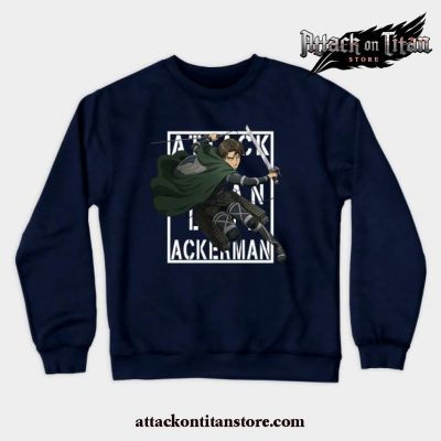 2021 Attack On Titan - Levi Ackerman -Crewneck Sweatshirt Black / 5Xl