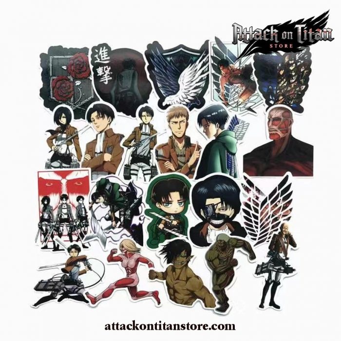 42Pcs/lot Attack On Titan Stickers For Phone Luggage Laptop Bicycle Decal Sticker