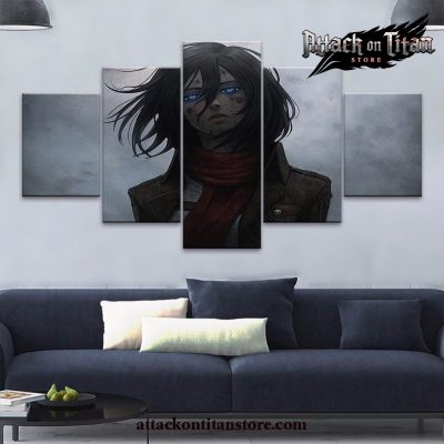 5 Pieces Mikasa Ackerman Canvas Wall Art