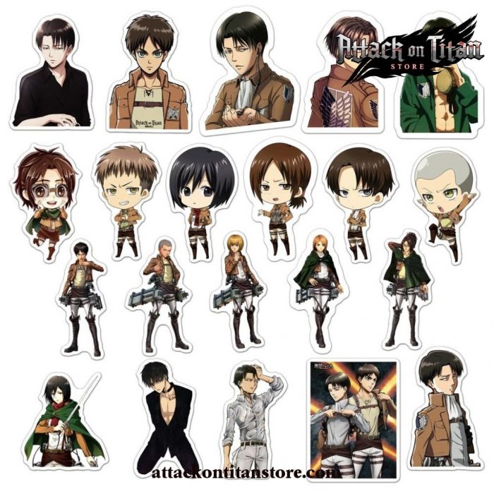 50Pcs/lot Attack On Titan Waterproof Stickers