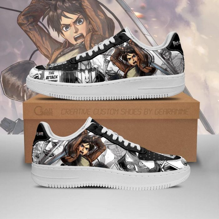 aot eren air force sneakers attack on titan anime shoes mixed manga gearanime - Attack On Titan Store