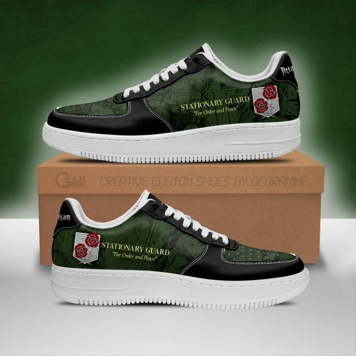 aot garrison slogan air force sneakers attack on titan anime shoes gearanime - Attack On Titan Store