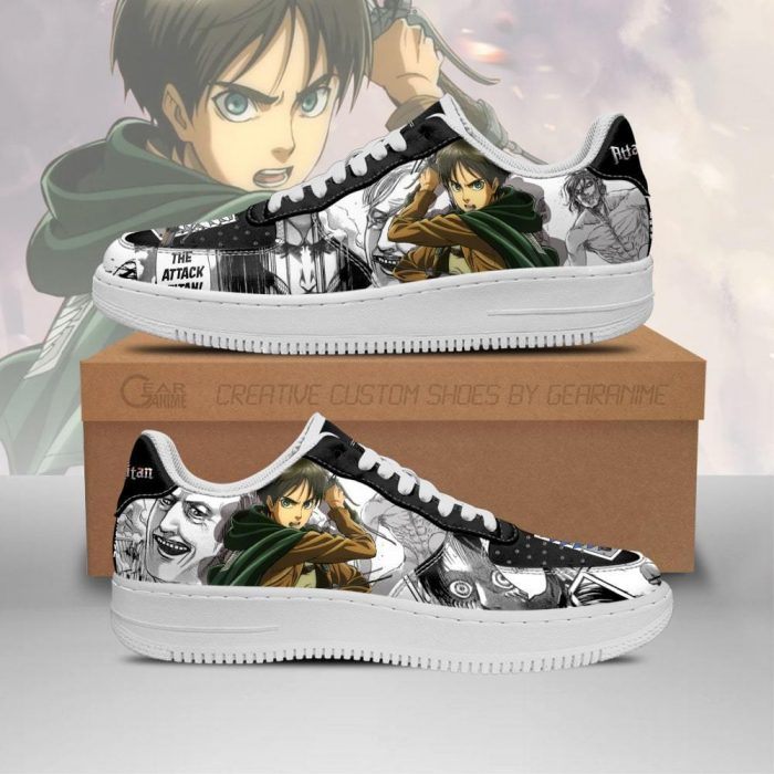 aot scout eren air force sneakers attack on titan anime shoes mixed manga gearanime - Attack On Titan Store