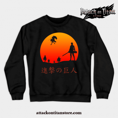 Aot Scout Regiment Crewneck Sweatshirt Black / S