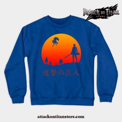 Aot Scout Regiment Crewneck Sweatshirt Blue / S