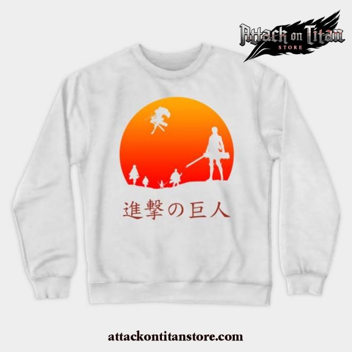 Aot Scout Regiment Crewneck Sweatshirt White / S