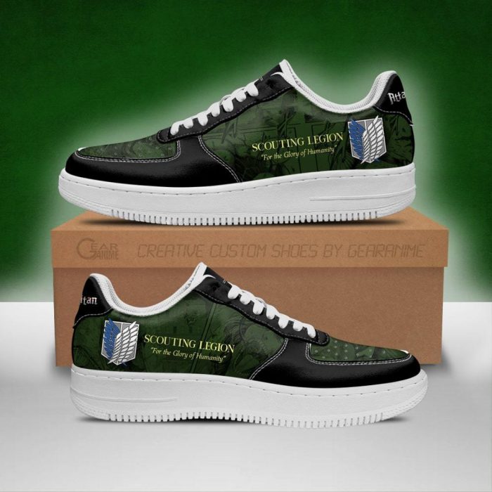 aot scout regiment slogan air force sneakers attack on titan anime shoes gearanime - Attack On Titan Store