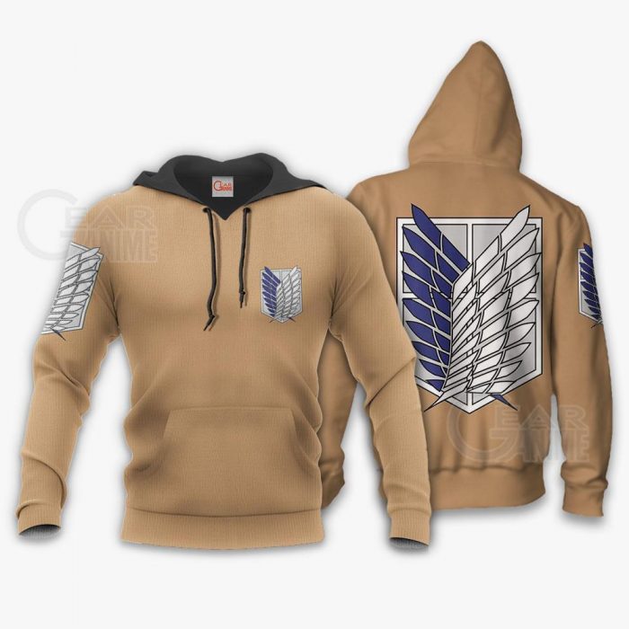 aot wings of freedom scout shirt costume attack on titan hoodie sweater gearanime 4 - Attack On Titan Store