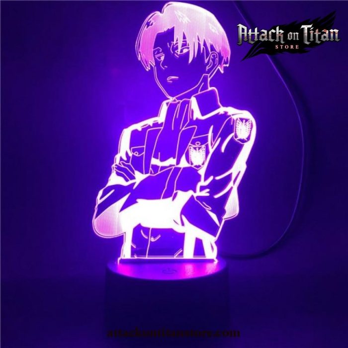 Attack On Titan 3D Lamp - Levi Style Solid Black Base / 7 Colors No Remote