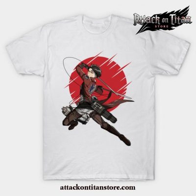 Attack On Titan Anime - Captain Levi T-Shirt White / S