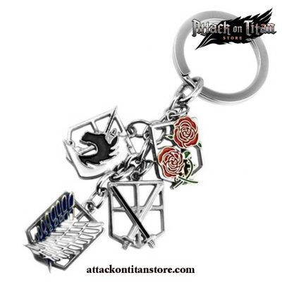 Attack On Titan Badge Pendant Necklace Keychain