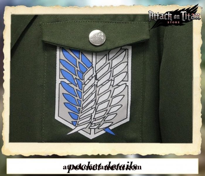 Attack On Titan Cosplay - Full Set Uniform Army Green Long Coat