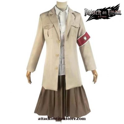 Attack On Titan Cosplay Scout Regiment Eldia Warrior Pieck Reiner Braun Costume Outfit Uniform 1 / L