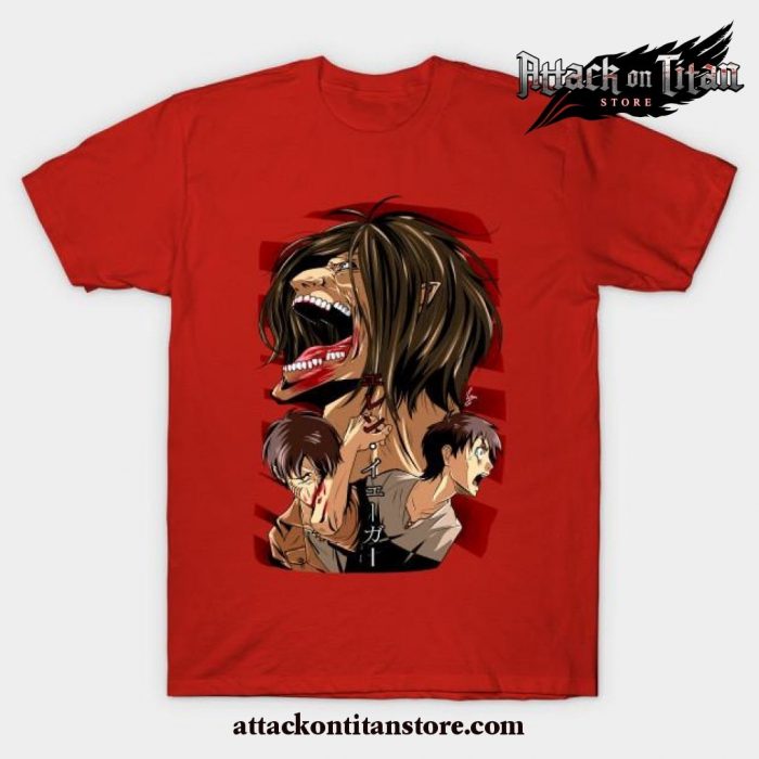 Attack On Titan Eren Fases! T-Shirt Red / S