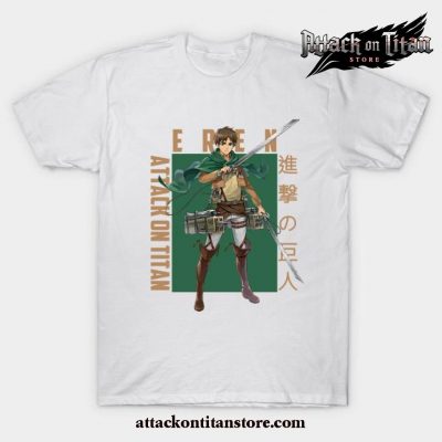 Attack On Titan Eren Yeager T-Shirt White / S