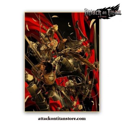 Attack On Titan Full Team Fight Poster