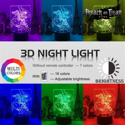 Attack On Titan Lamp - Erwin Smith 3D Led Night Light