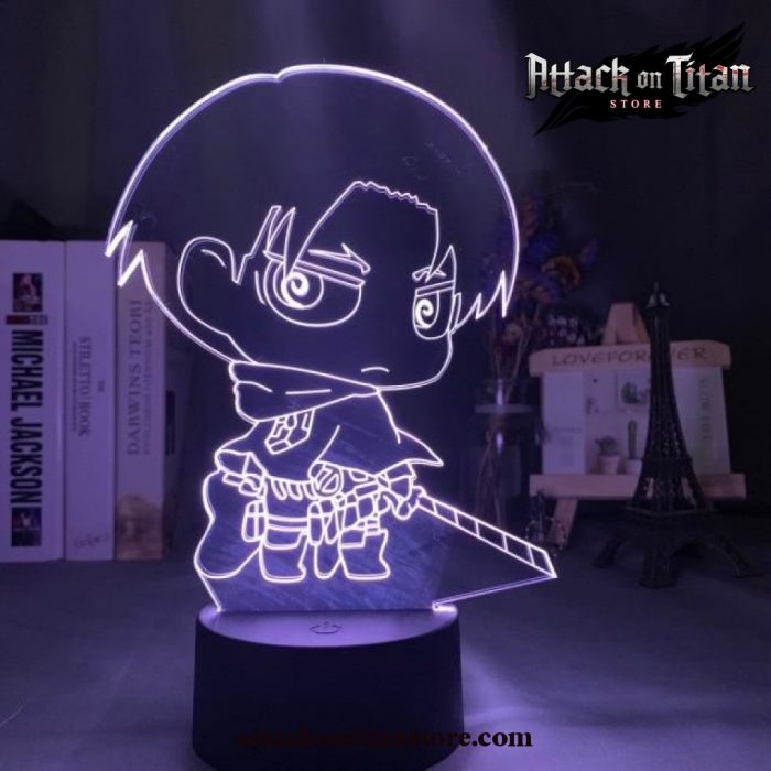 Attack On Titan Lamp - Levi Ackerman Chibi Figure Night Light 16 Color With Remote