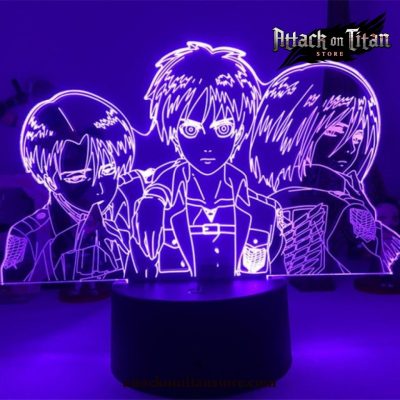 Attack On Titan Lamp - Levi Mikasa Eren Jaeger Acrylic Figure 3D Night Light 16 Color With Remote