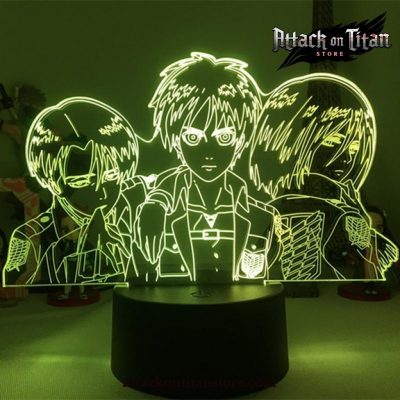 Attack On Titan Lamp - Levi Mikasa Eren Jaeger Acrylic Figure 3D Night Light
