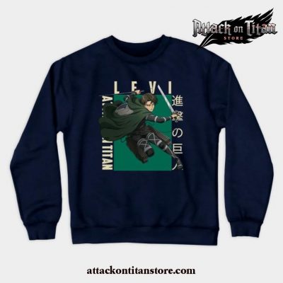 Attack On Titan - Levi Ackerman Crewneck Sweatshirt Black / S