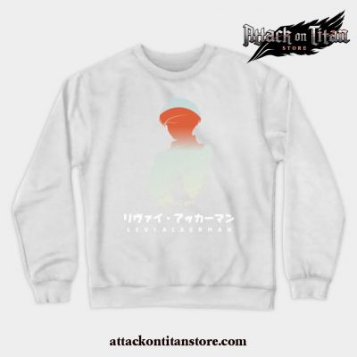 Attack On Titan Levi Negative Space Crewneck Sweatshirt White / S