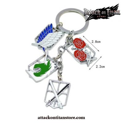 Attack On Titan Logo Metal Keychain Style 1