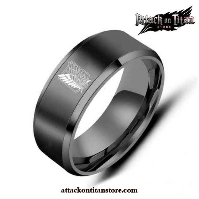 Attack On Titan Ring Jewelry Accessories Black / 5