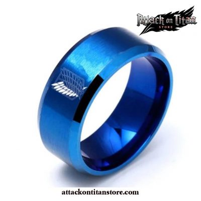 Attack On Titan Ring Jewelry Accessories Blue Purple / 5