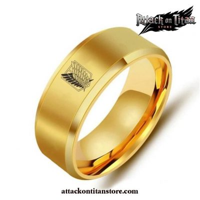 Attack On Titan Ring Jewelry Accessories Gold / 5