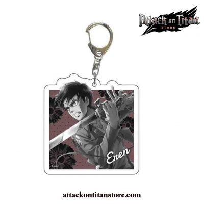 Attack On Titan Side Acrylic Pendant Keychain Eren