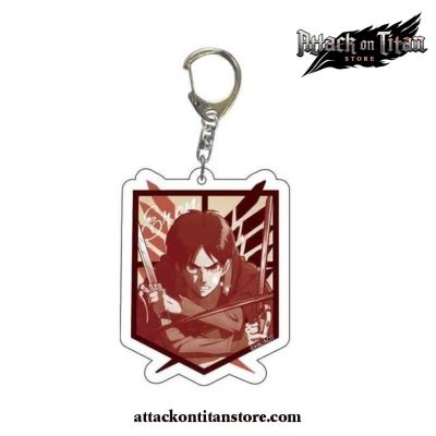 Attack On Titan Side Acrylic Pendant Keychain Levi