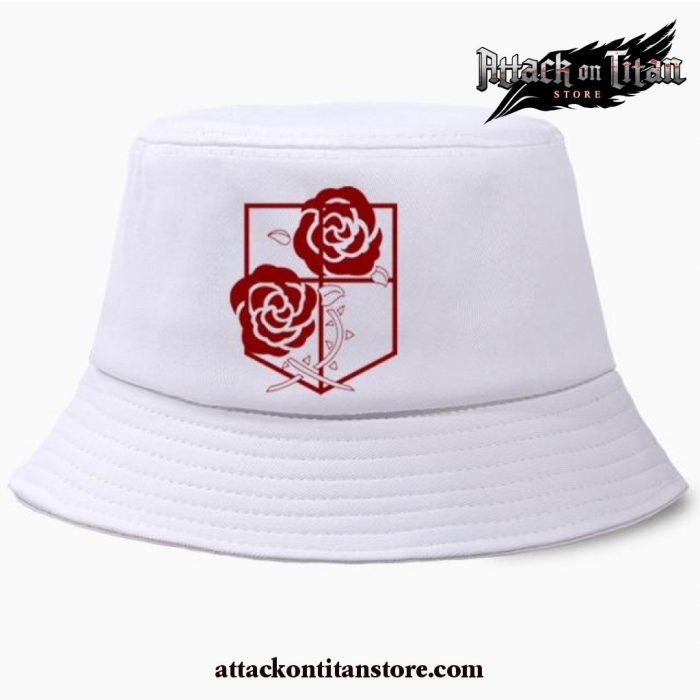 Attack On Titan Stationary Guard Bucket Hat White / 56-58 Cm