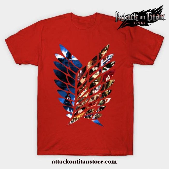 Attack On Titan Survey Corps T-Shirt Red / S