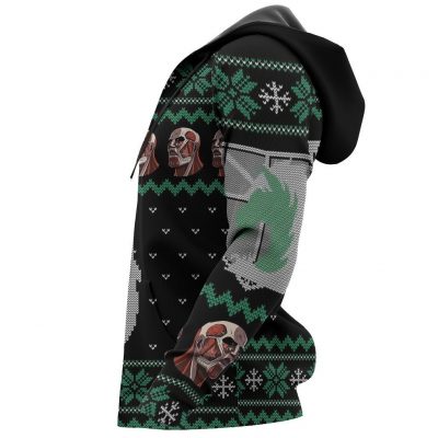 attack on titan ugly christmas sweater military badged police xmas gift custom clothes gearanime 4 - Attack On Titan Store