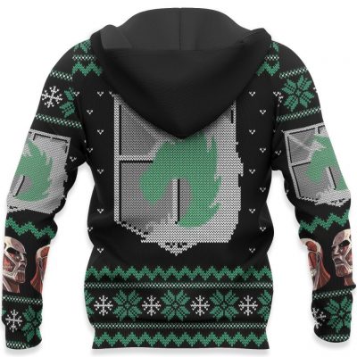 attack on titan ugly christmas sweater military badged police xmas gift custom clothes gearanime 5 - Attack On Titan Store