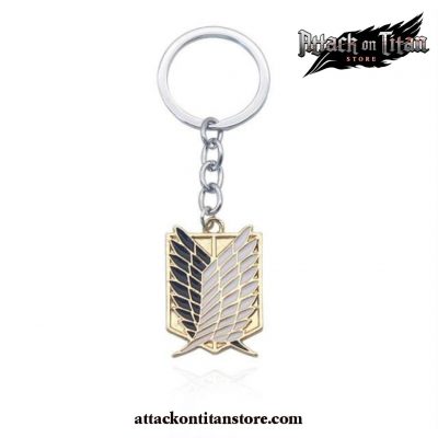 Attack On Titan Wings Of Liberty Keychain Rings Black And Gold