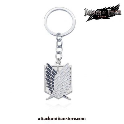 Attack On Titan Wings Of Liberty Keychain Rings Black And Silver
