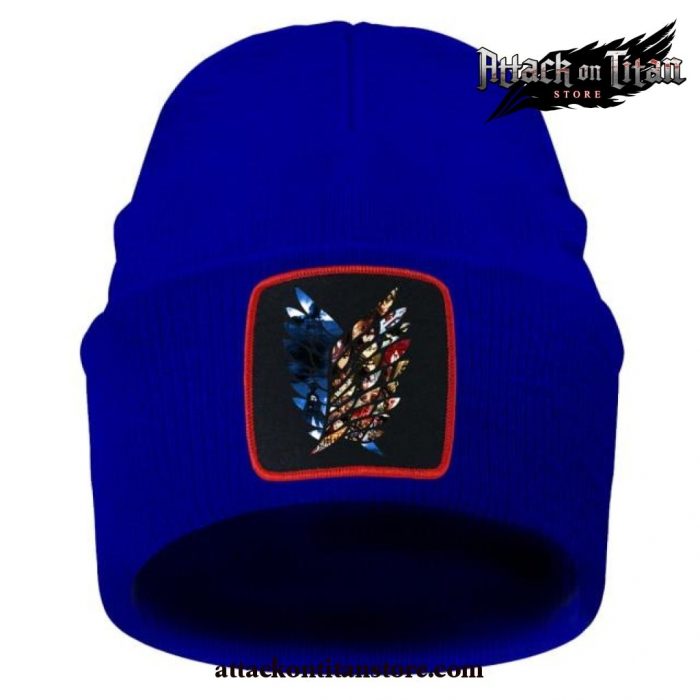 Attack On Titan Winter Knitted Hat 2021 Blue