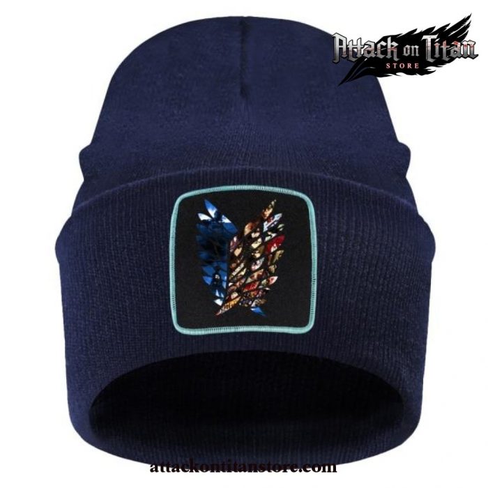 Attack On Titan Winter Knitted Hat 2021 Dark Blue