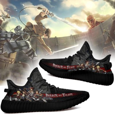 attack on titan yeezy anime sneakers shoes fan gift idea tt04 gearanime 2 - Attack On Titan Store