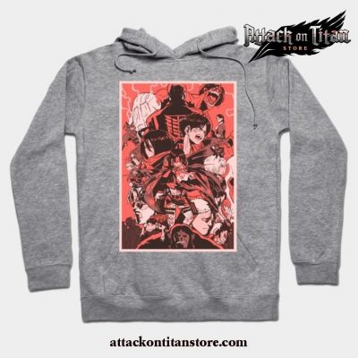 Attack On Titans Design Hoodie Gray / S