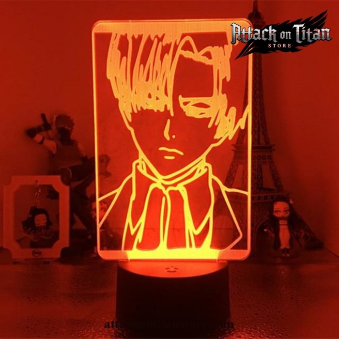 Attack On Titans Levi Ackerman Handsome 3D Lamp Night Light 7 Colors No Remote