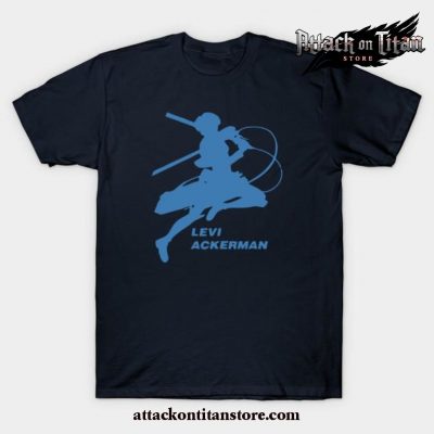 Best Aot Anime Levi Ackerman T-Shirt Navy Blue / S