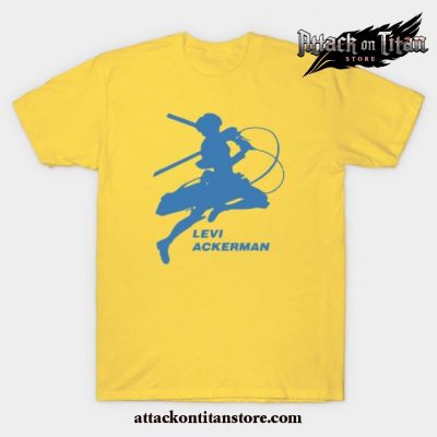 Best Aot Anime Levi Ackerman T-Shirt Yellow / S